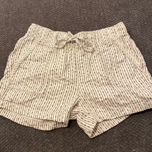 Cute Summer White Drawstring Shorts